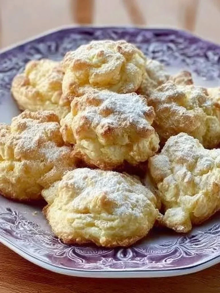 Biscotti di mela morbidi appena sfornati su un piatto di ceramica