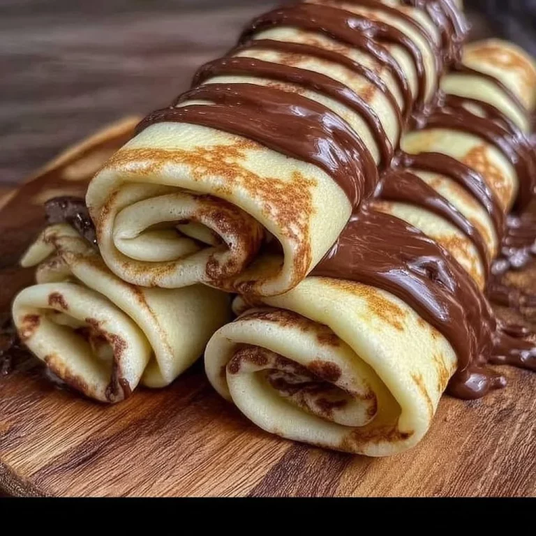 Crêpes alla Nutella servite con topping di nocciole