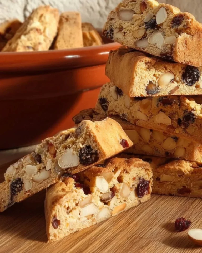 Croccantelli con Mirtilli Rossi e Mandorle in una deliziosa presentazione.