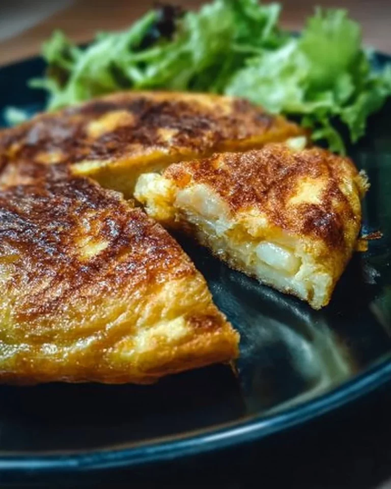 Frittata di Patate cotta in padella, appetitosa e semplice da fare.