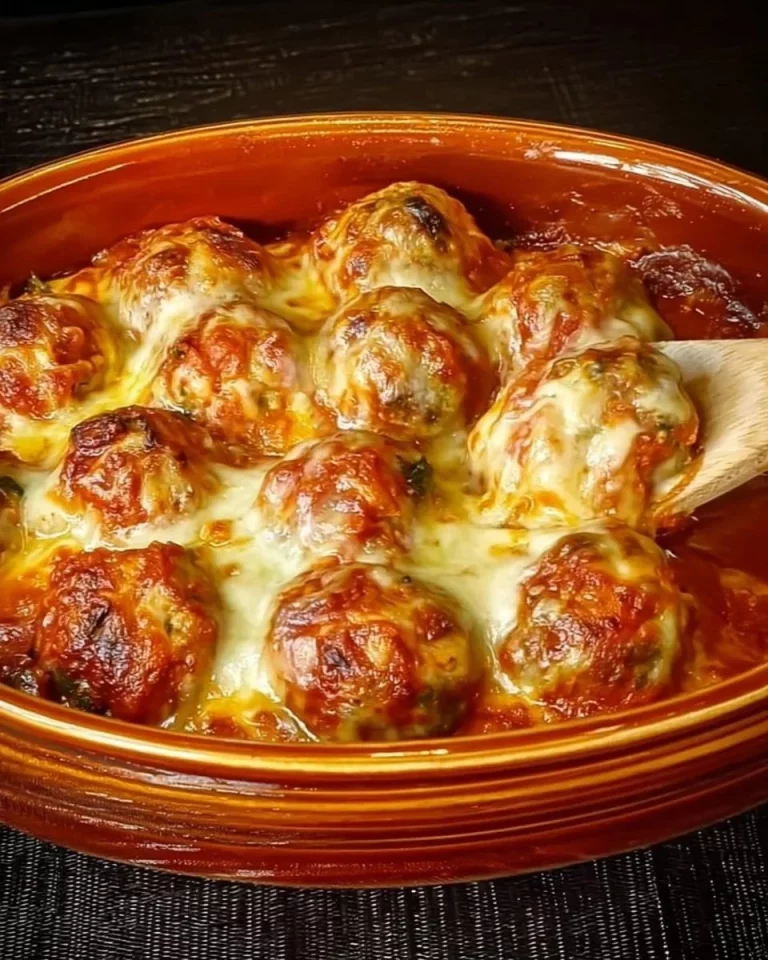 Polpette di melanzane con salsa di pomodoro servite in un piatto