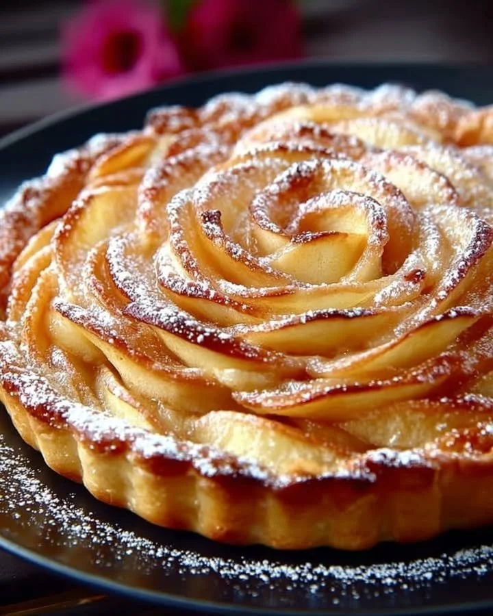 Tarta di Mele con Pasta Sfoglia e Crema Pasticcera, un dolce tradizionale italiano.