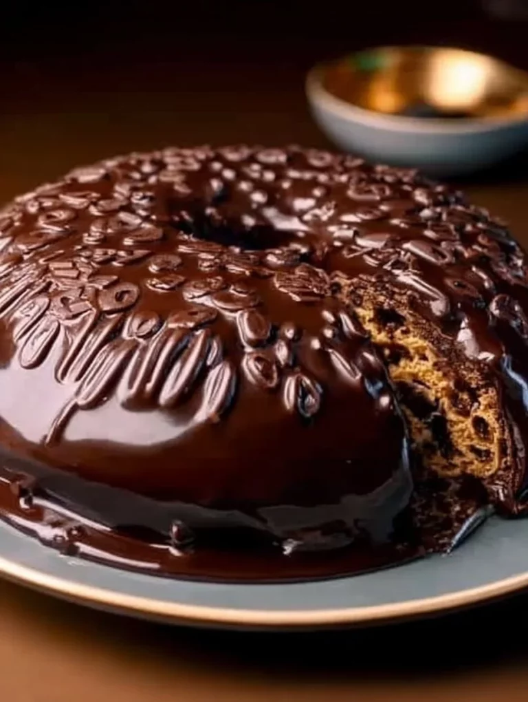 Torta di biscotti al cioccolato senza cottura con decorazioni appetitose