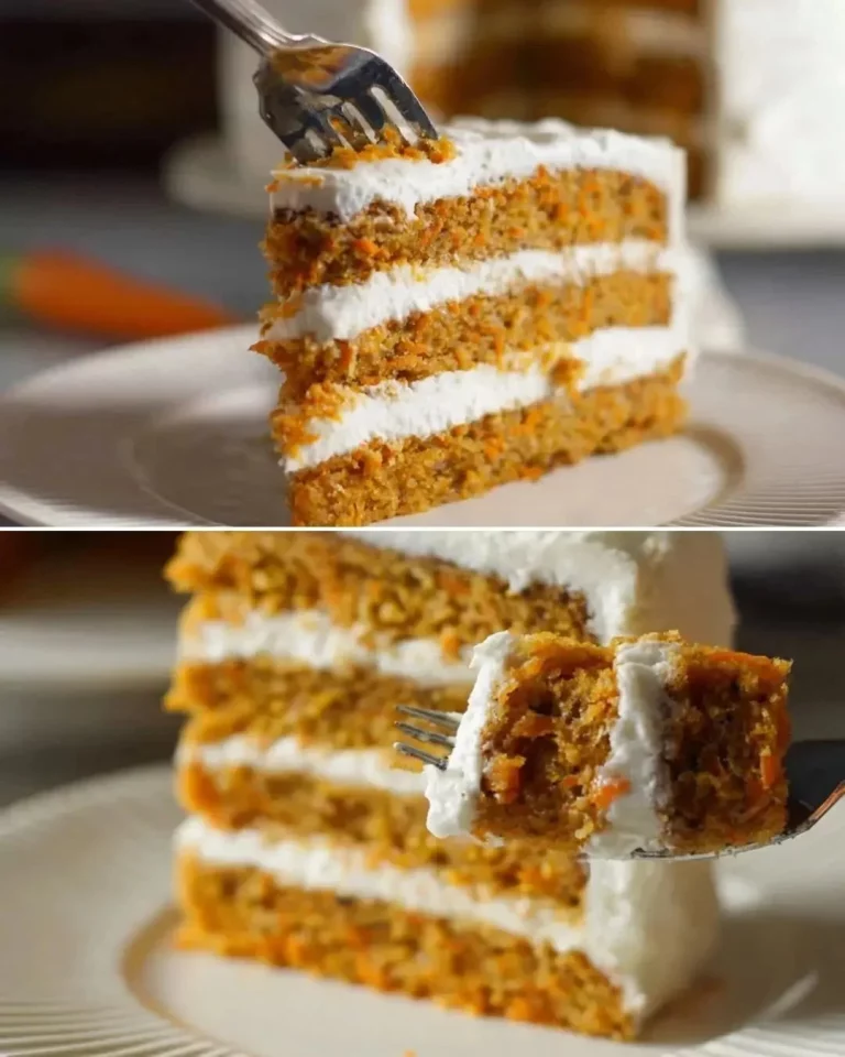 Fetta di torta di carote salutari su un piatto decorato