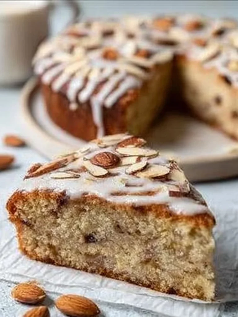 Torta di yogurt greco senza farina con mandorle e cioccolato