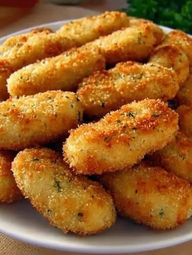 Uova di patate croccanti, piatto gustoso e croccante.