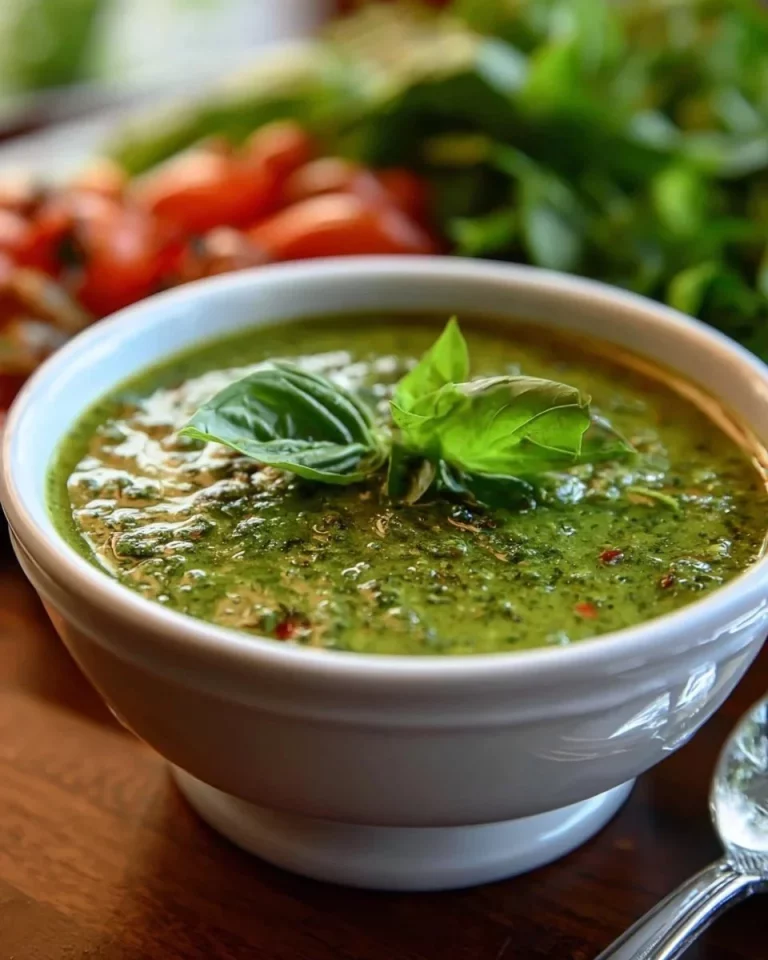 Zuppa di Primavera con Erbe Selvatiche servita in una ciotola