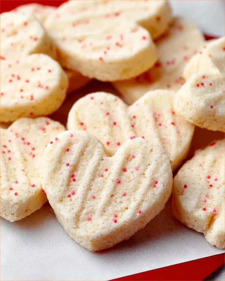 Biscotti di San Valentino decorati con cuori e glasaggio rosso