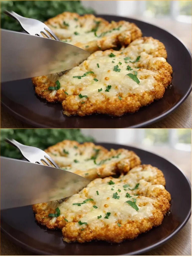 Cavolfiore al forno con formaggio croccante e dorato