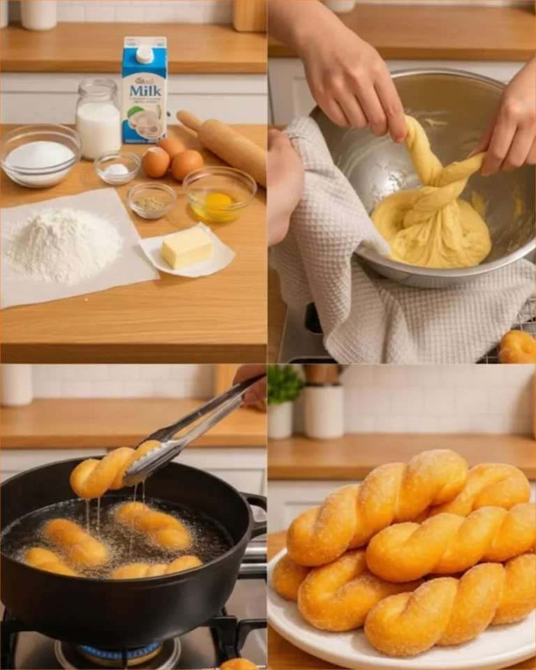 Ciambelle intrecciate fresche e aromatiche pronte per essere gustate.