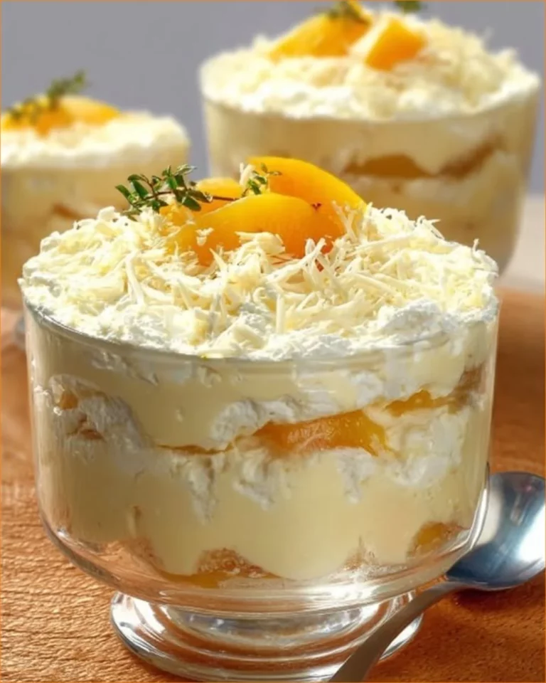 Dessert pesche con dita da donna, dolce estivo creativo e goloso.