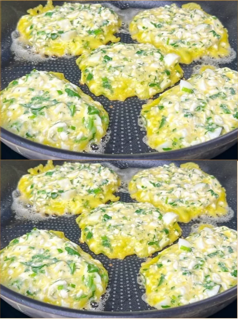 Frittelle di proteine al formaggio con erbe, piatto ricco e nutriente