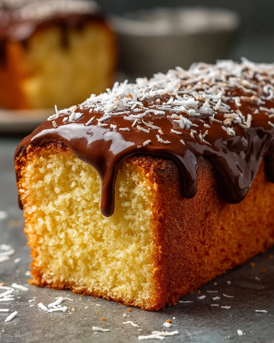 Torta di Spugna Italiana con Glassa al Cioccolato