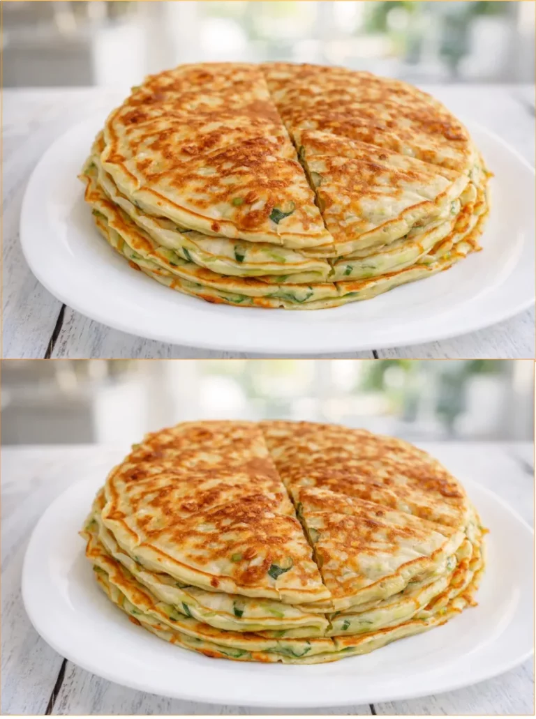 Deliziosi pancake salati pigri pronti da servire in un piatto
