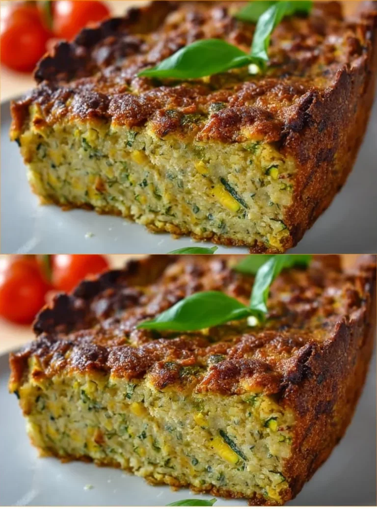 Pasteta di zucchine servita su un piatto con pomodorini freschi