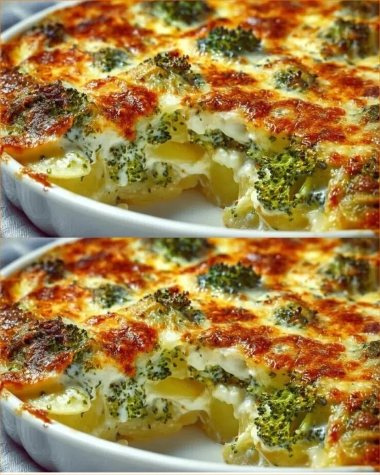 Patate al forno con broccoli croccanti e dorati