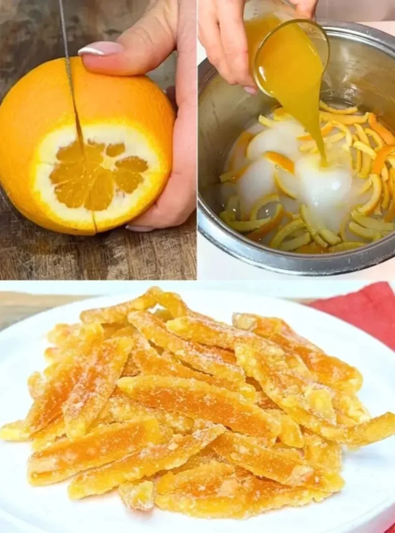 Scorze d'arancia ricoperte di zucchero pronte da gustare