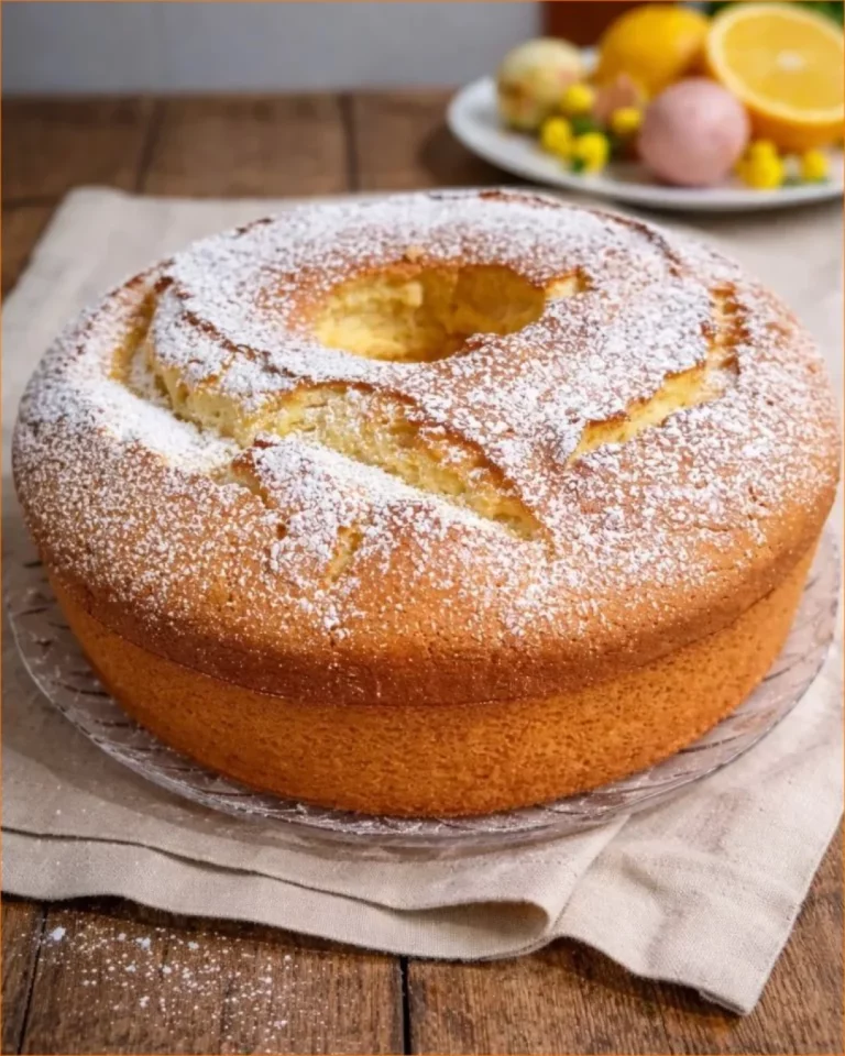 Torta di Chiffon all'Arancia con decorazione agrumata
