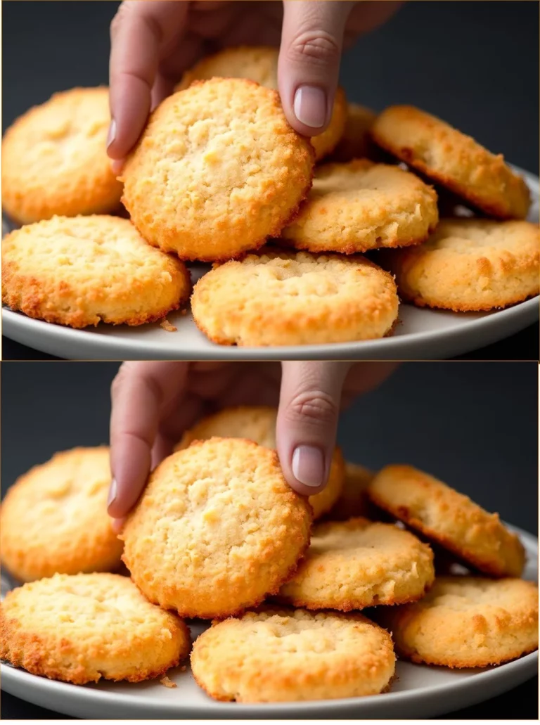 Biscotti di Cocco freschi e deliziosi appena sfornati