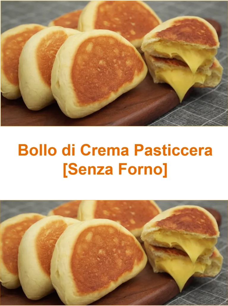 Bollo di Crema Pasticcera senza forno su un piatto decorato