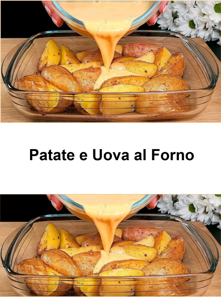 Patate e Uova al Forno in una teglia, un piatto gustoso e nutriente.