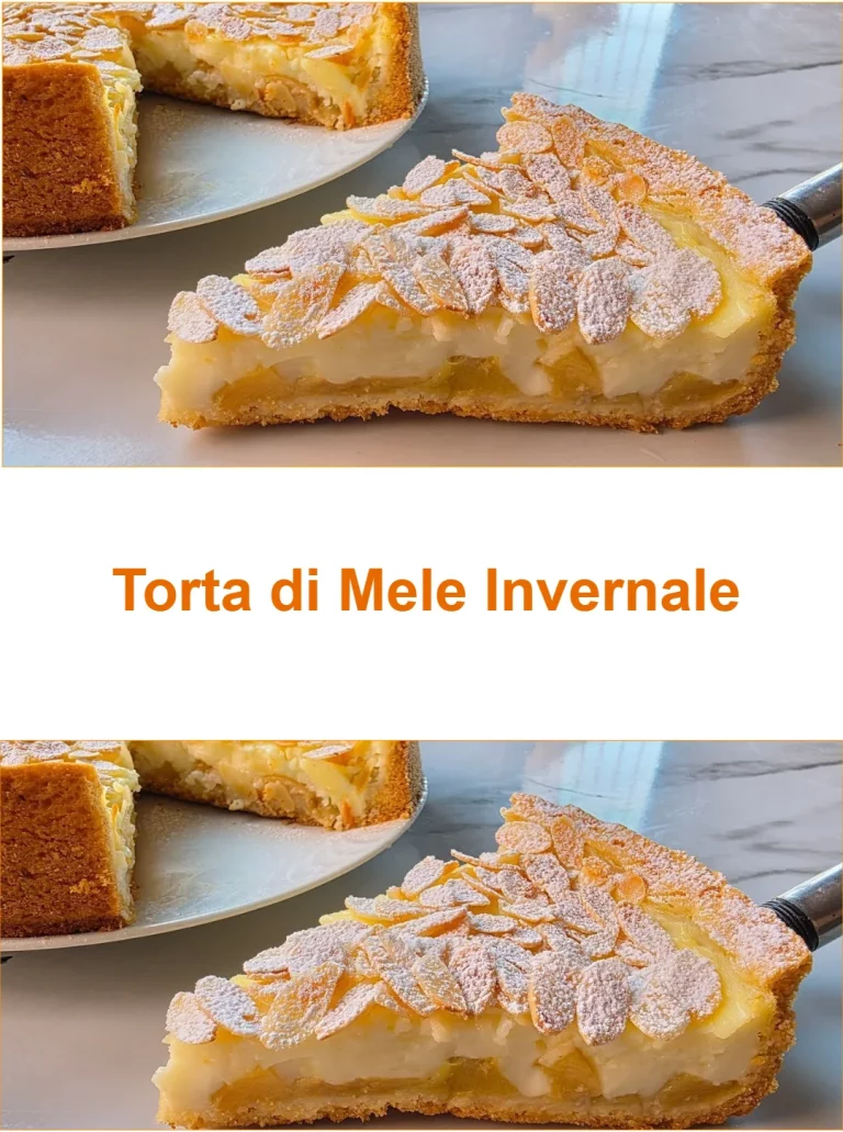 Torta di Mele Invernale fresca e profumata, perfetta per il dessert autunnale.