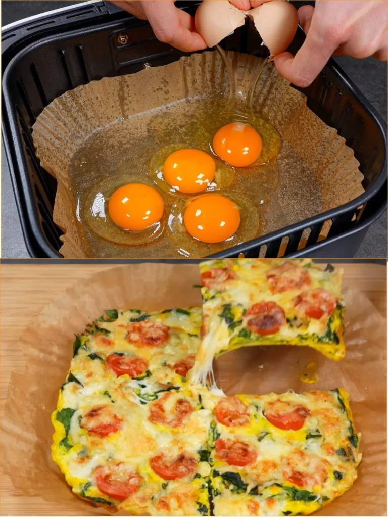 Uova al forno preparate in friggitrice ad aria, piatto sano e gustoso