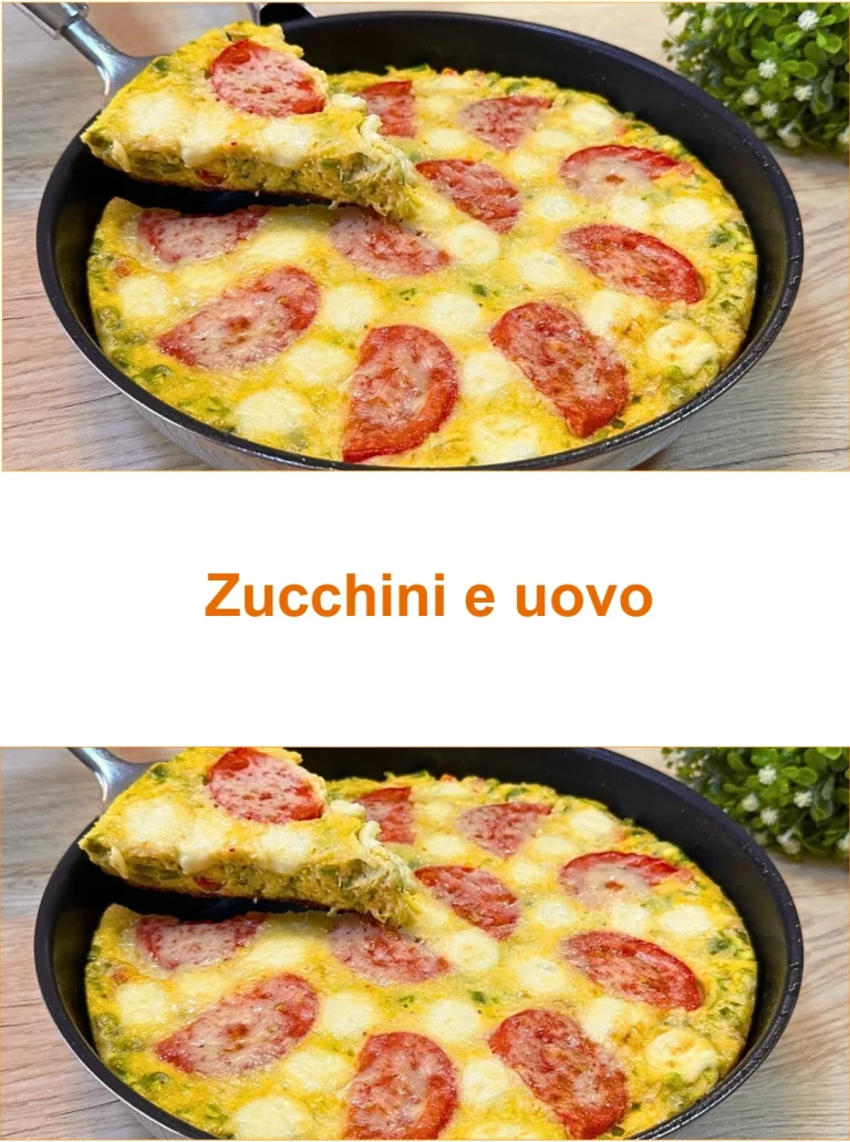 Piatto gustoso di zucchini e uovo cucinati con freschezza e sapore