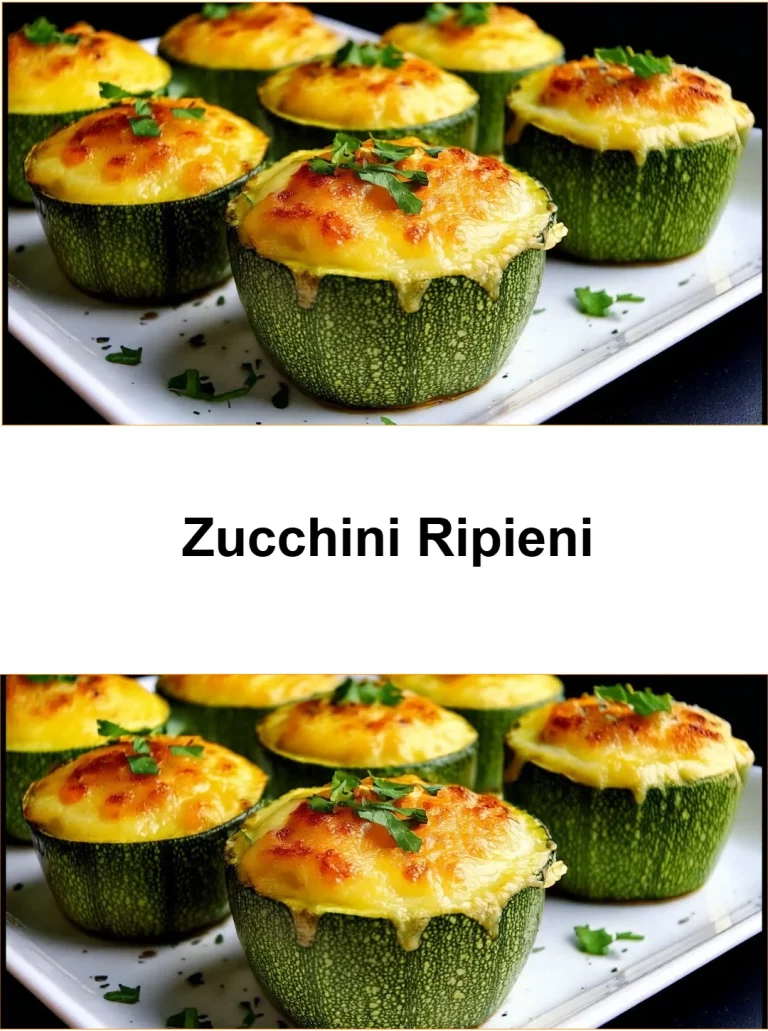 Zucchini Ripieni deliziosi e sani farciti con ingredienti freschi.