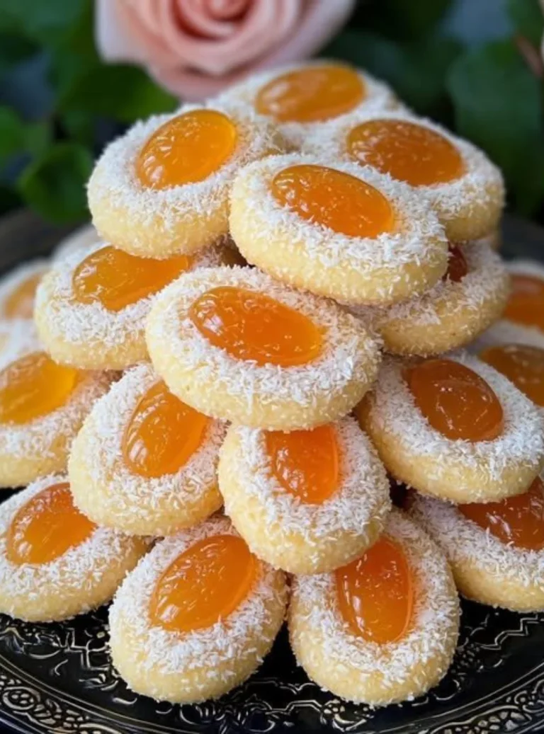 Biscotti con cuore di marmellata di albicocca, un dolce goloso e croccante