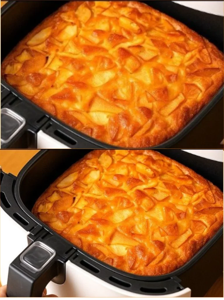 Torta di mele giapponese cotta nell'air fryer con mele e spezie