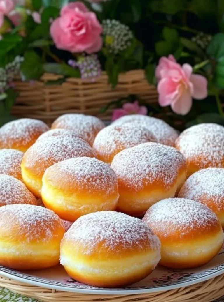 Krapfen dolci farciti e decorati, tipici della pasticceria italiana.