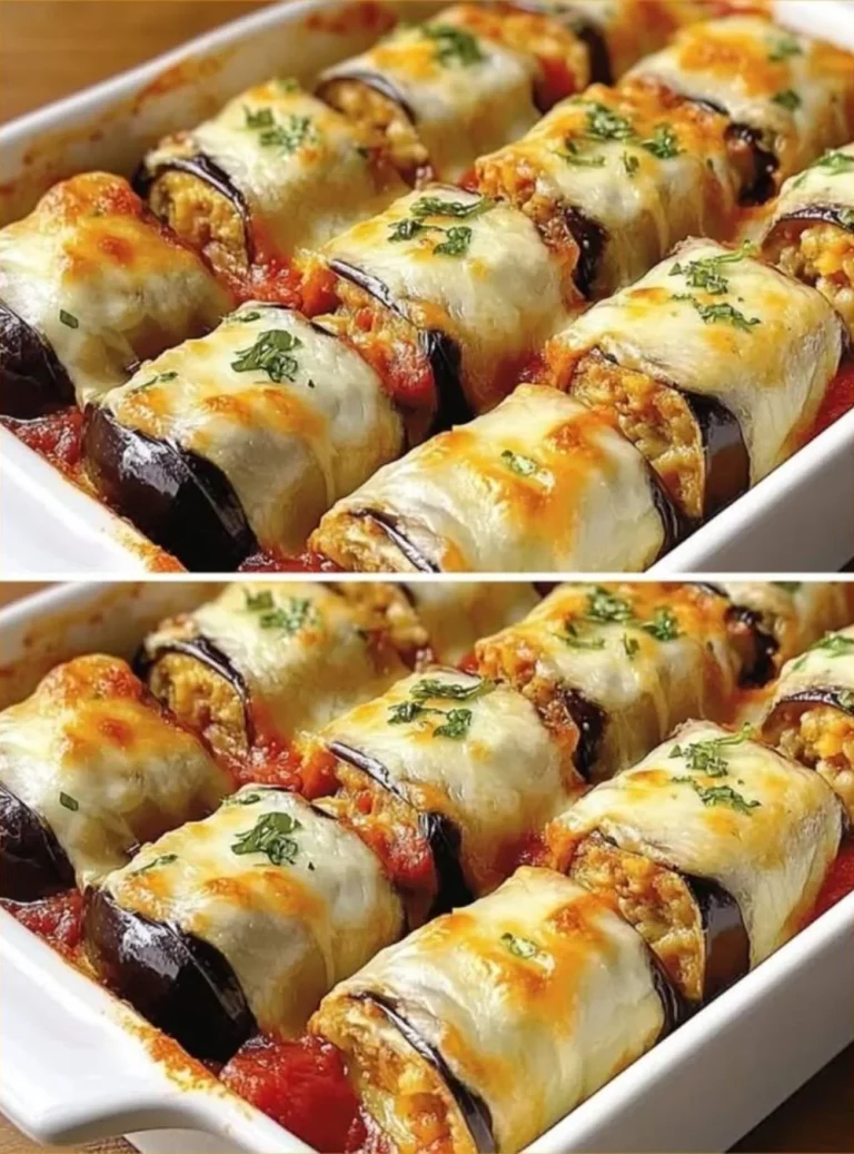 Melanzane ripiene pronte da servire, un piatto tradizionale italiano ricco di sapore.