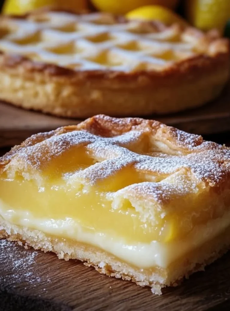 Fetta di torta al limone su un piatto bianco decorato con fette di limone