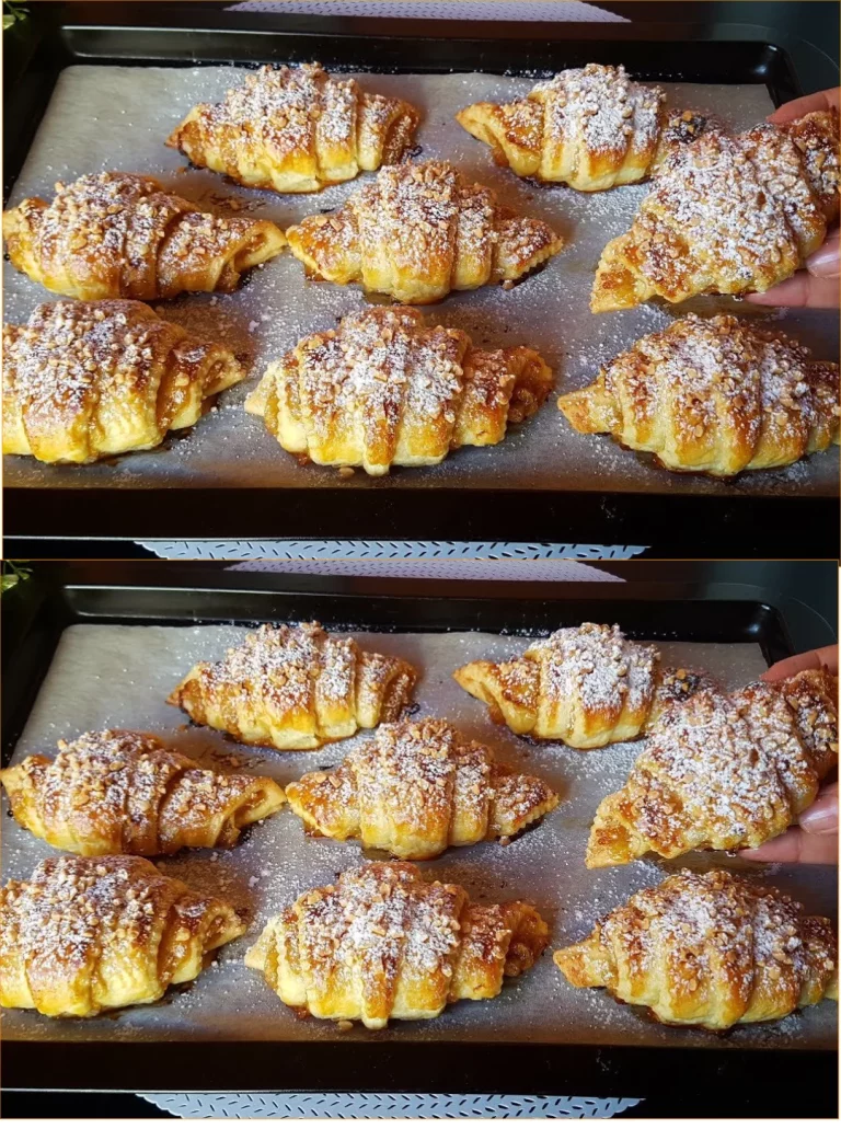 Deliziosa torta di mele con pasta sfoglia sul tavolo